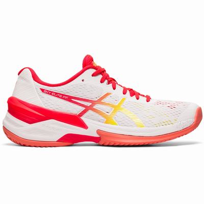 Női Asics Sky Elite FF Röplabda Cipő AS5869310 Fehér/Rózsaszín